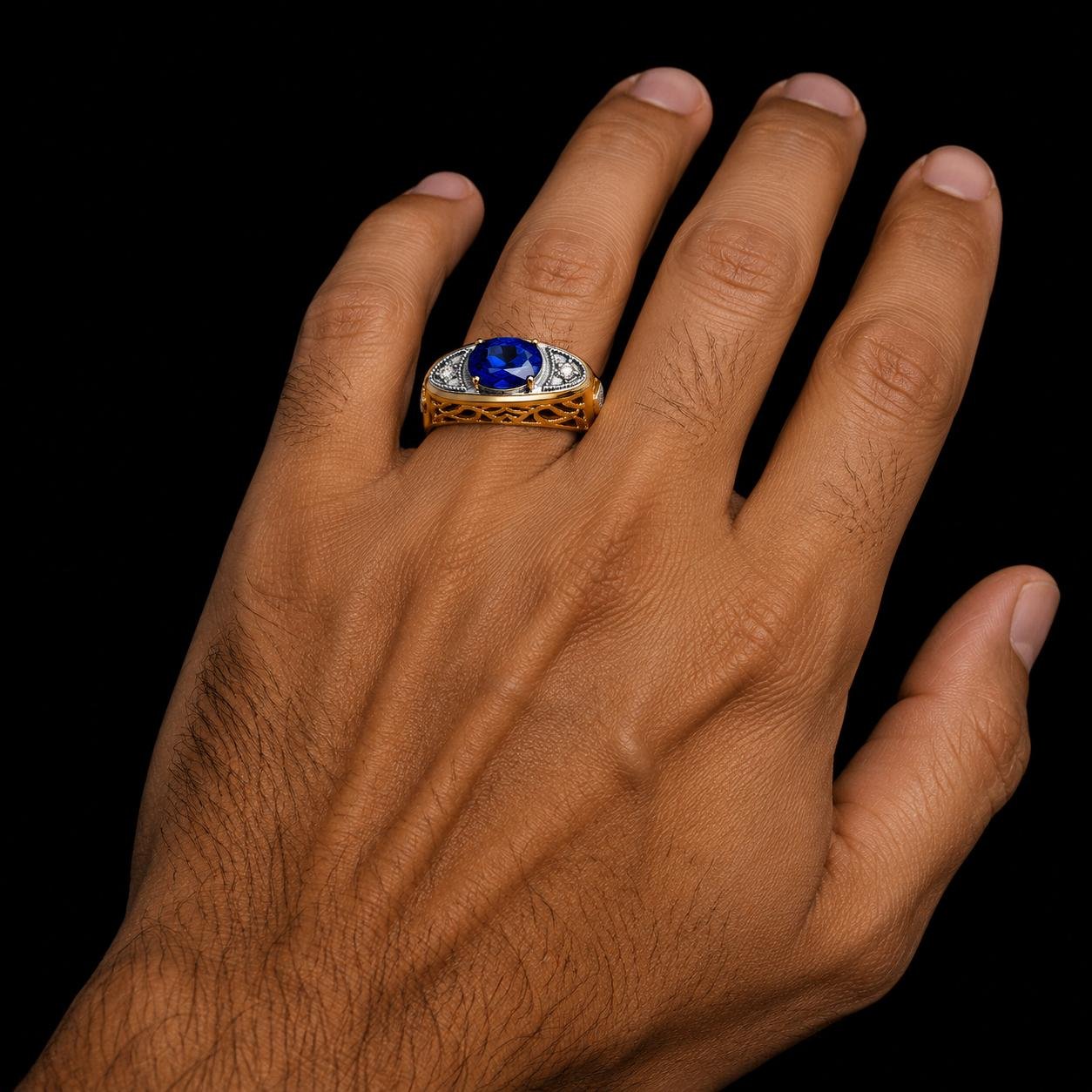 Anel de Formatura A117 em Ouro 18K Masculino - Imagem 2